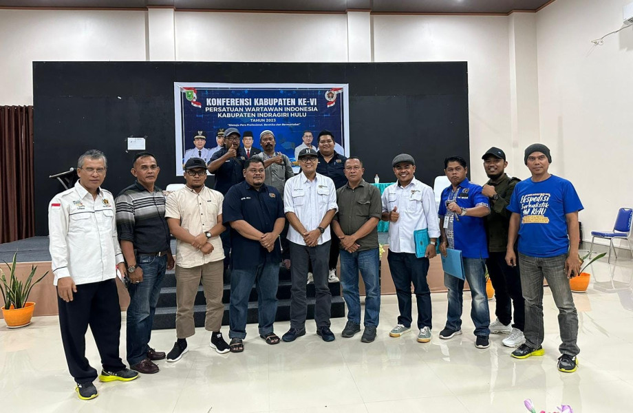 Konferensi ke VI, Kasmedi Kembali Jadi Ketua PWI Inhu Masa Bakti 2023-2026