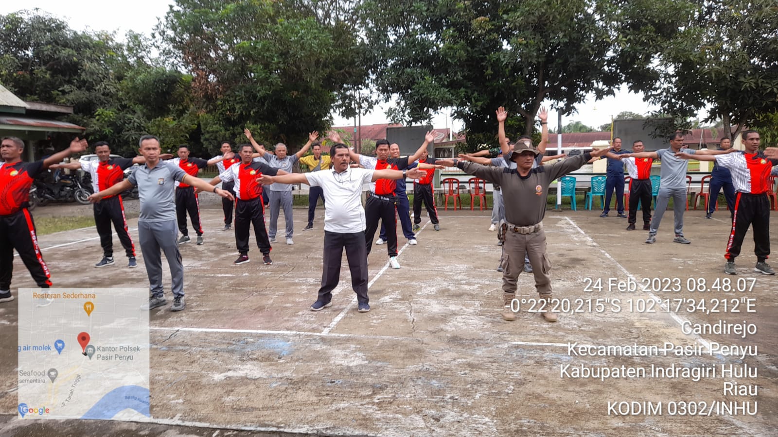 Bersama Forkopincam, Koramil 04/Pasir Penyu Gelar Apel Bersama, SKJ dan Olahraga, Ini Tujuannya 