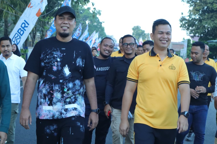 Semarak Fun Run Polres Inhu, Ribuan Warga Meriahkan Hari Bhayangkara ke-79