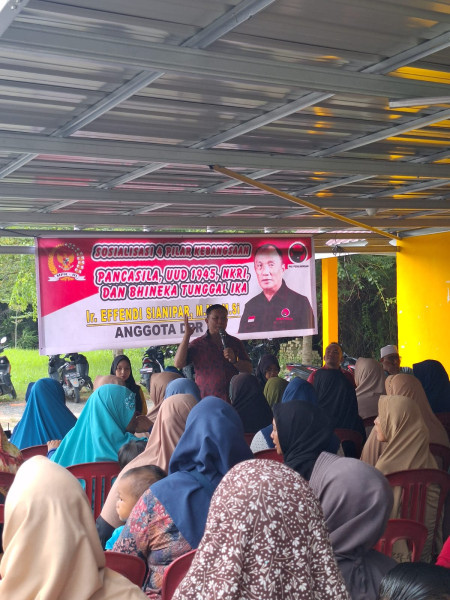 Effendi Sianipar Sosialisasi Empat Pilar Kebangsaan di Pinggir Kota Pekanbaru