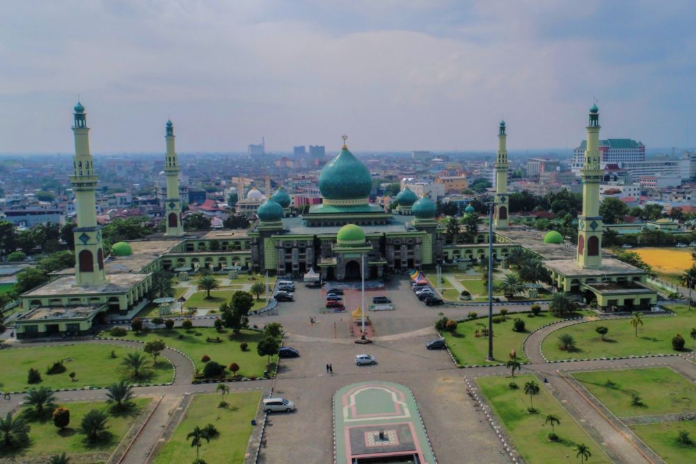 Payung Elektrik Masjid Raya Annur Riau Mulai Dibangun Tahun Ini