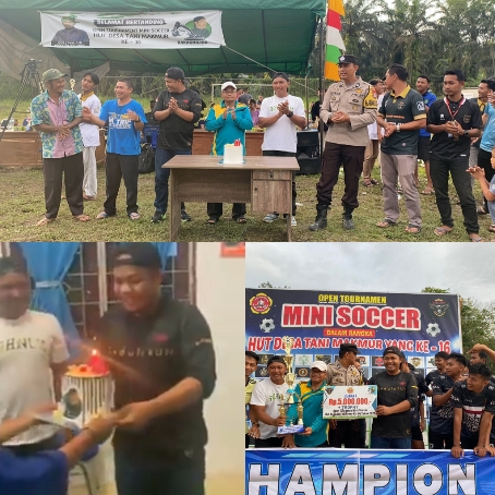 Fatur Family Juara Satu Mini Soccer, Dodi Irawan Sponsor Utama HUT Desa Tani Makmur ke-16