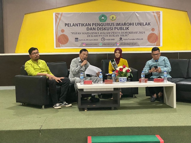 Dalam Pelantikan Pengurus Imarohi Unilak, Zulkifli Indra Ajak Mahasiswa Bangun Rohil Bersama
