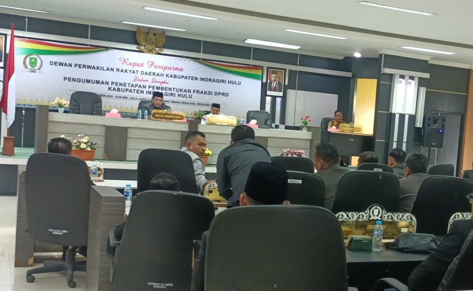 Rapat Paripurna Dewan Penetapan Komposisi 8 Fraksi di DPRD Inhu