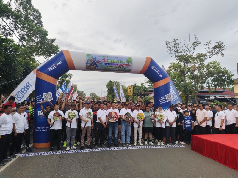Antusias Warga Inhu Warnai Fun Run Anti Karhutla Polres Inhu
