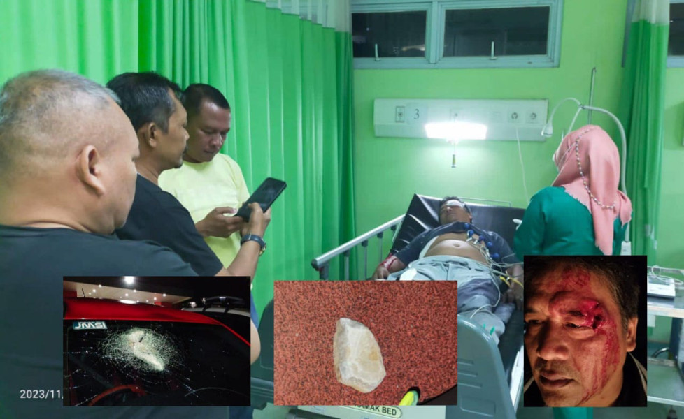 Mobil Sekretaris JMSI Jadi Korban Lempar Batu,  Jalan Rengat-Pematang Reba Butuh Penerangan