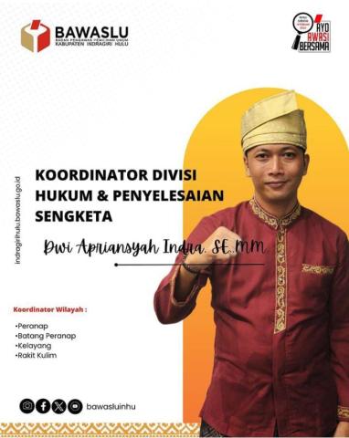 Bawaslu Siap Menuju Pleno Kabupaten, Dwi : Kami Rutin Koordinasi dengan Panwascam