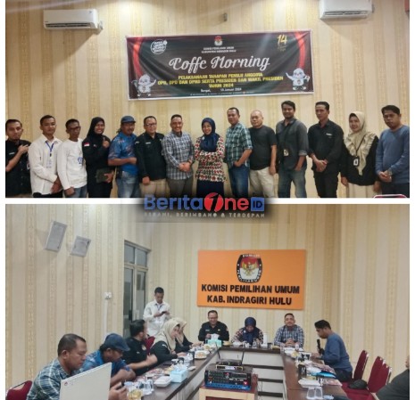 Coffee Morning KPU Inhu Dengan Wartawan, Jelaskan Logistik dan Tahapan Pemilu Tahun 2024