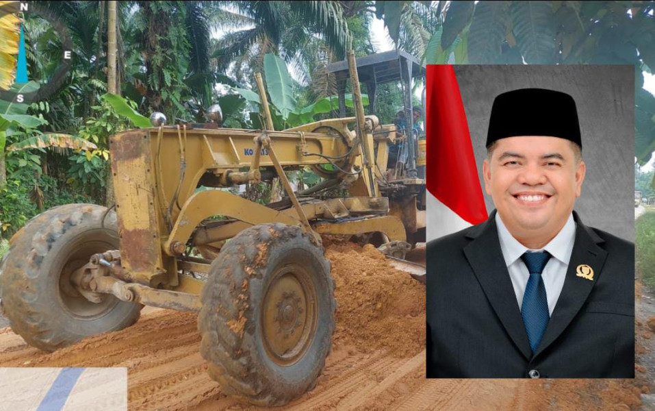 Ketua DPRD Inhu Fasilitasi Perbaikan Jalan Desa Pekan Heran dan Desa Rantau Bakung