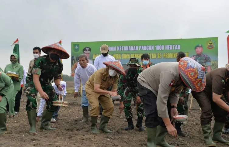 Gubri dan Danrem Luncurkan Program Ketahanan Pangan 1000 Hektare di Kampar