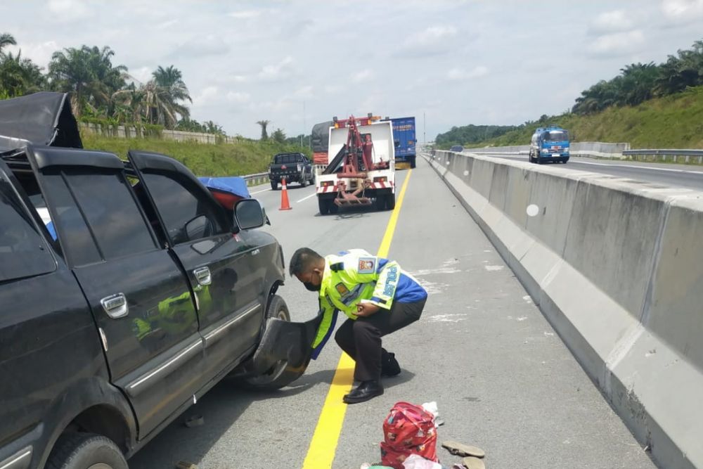 Lakalantas di Tol Pekanbaru-Dumai, Dua Orang Meninggal Dunia
