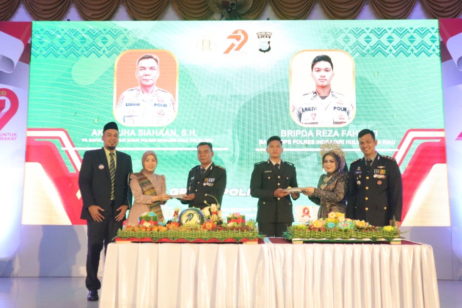 Peringati Hari Bhayangkara ke-79, Polres Inhu Beri Penghargaan untuk Forkopimda dan Tokoh Masyarakat