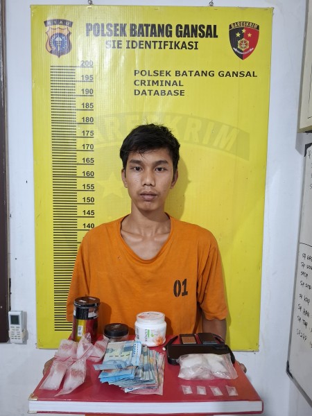 Polisi Sita 48 Gram Sabu dalam Penggerebekan Bandar Narkoba di Batang Gansal