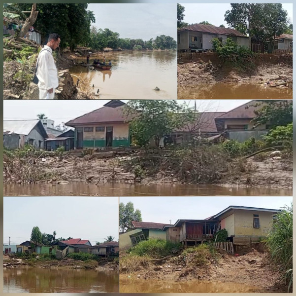 Butuh Bangunan Turap, Abrasi di Desa Paskem Semakin Mengkhawatirkan Ancam Keselamatan Rumah Penduduk