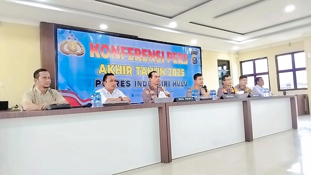 Konferensi Akhir Tahun Polres Inhu, 335 Kasus Narkoba Ditangani Sepanjang 2025