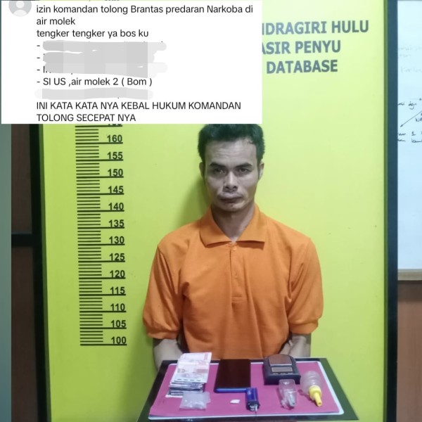 Kapolres Terima Laporan Langsung, Jajaran Polsek Pasir Penyu Ringkus Bandar Sabu