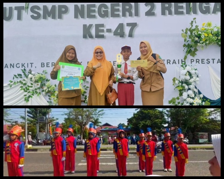 SDN 007 Sekip Hulu Raih Juara III Lomba Gerak Jalan Variasi HUT ke-47 SMPN 2 Rengat
