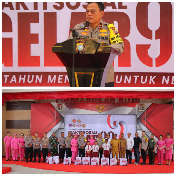 33 Tahun Mengabdi untuk Negeri, Wakapolda Riau Gelar Bakti Sosial di Rohil