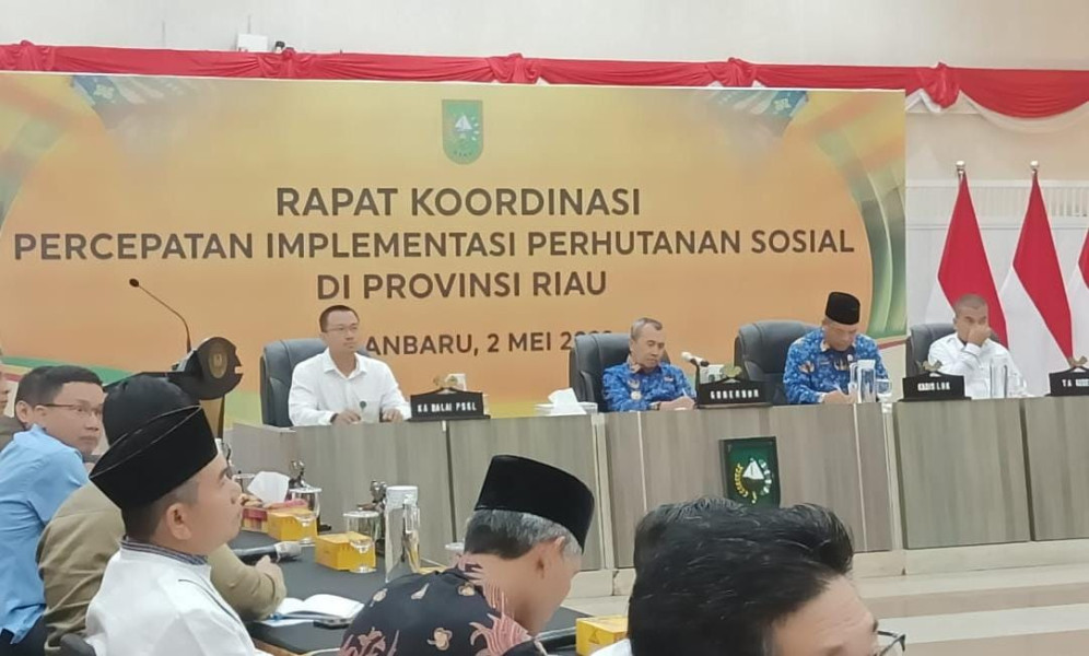 Rakor Percepatan Implementasi Perhutanan Sosial di Riau, Pokja PS Sudah Mulai Kerja
