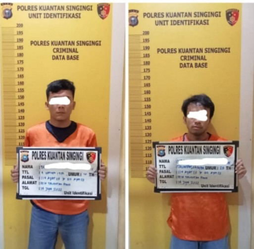 Tim Opsnal Sat Narkoba Polres Kuansing Tangkap 2 ( Dua ) Resedivis Pelaku Pengedar Narkoba