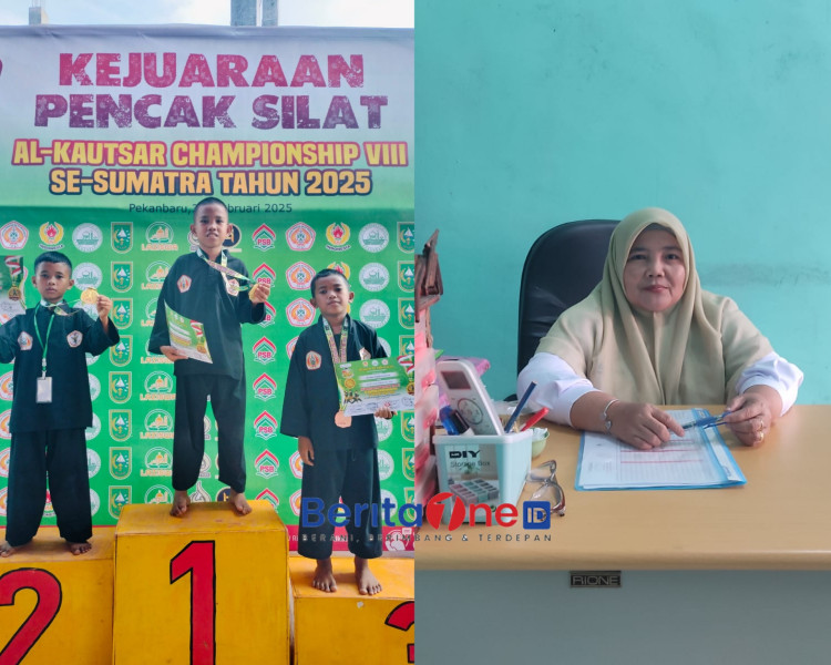 Gagasan Kepsek SDN 23 Bekerjasama Perguruan Pencak Silat Elang Kesatria Bengkalis Raih Medali Emas