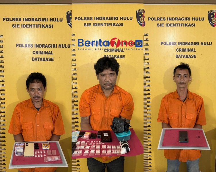 Dari Memancing ke Penjara, Penggerebekan Besar Polres Inhu Sita Ratusan Gram Sabu