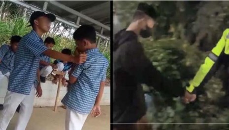Siswa SMP Penganiaya Adik Kelasnya Pura-pura Alim Saat Ditangkap Polisi