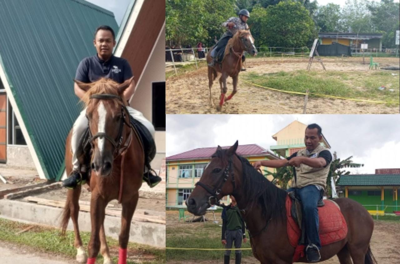 Ranch Ku Stable Ada di Inhu, Pordasi Ajak Ketua JMSI dan ketua IKAKU Latihan Berkuda