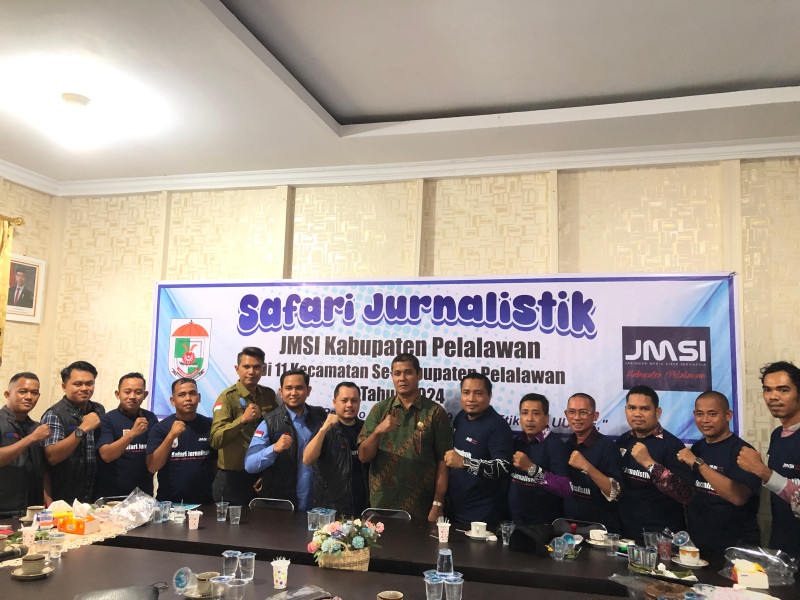 Dihadiri Kades Se-Kecamatan Pelalawan, JMSI Pelalawan Gelar Safari Jurnalistik