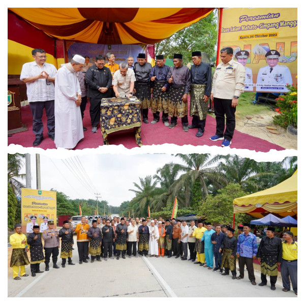 Gubri Syamsuar Resmikan Jalan Lintas Mahato - Simpang Manggala
