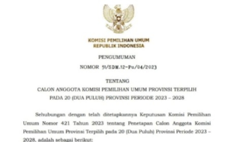 Ini Dia Daftar Lengkap Anggota KPU di 20 Provinsi Terpilih 2023-2028, Bengkulu, Jakarta, Kalimantan, Papua