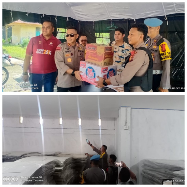 AKBP Dody Wirawijaya Turun Lapangan Tinjau KPU Inhu dan Gudang Logistik Pemilu