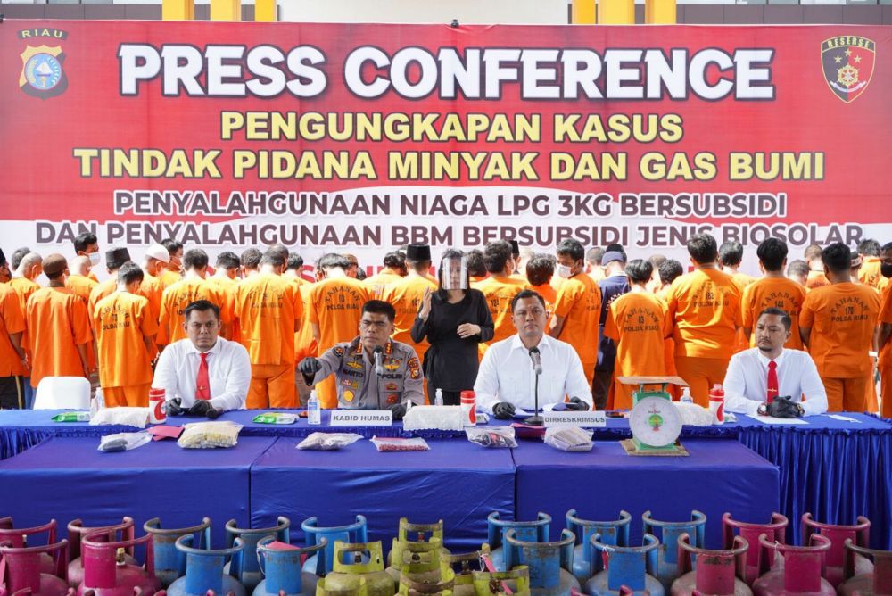 Polda Riau Bongkar Sindikat Pengoplosan Gas Elpiji