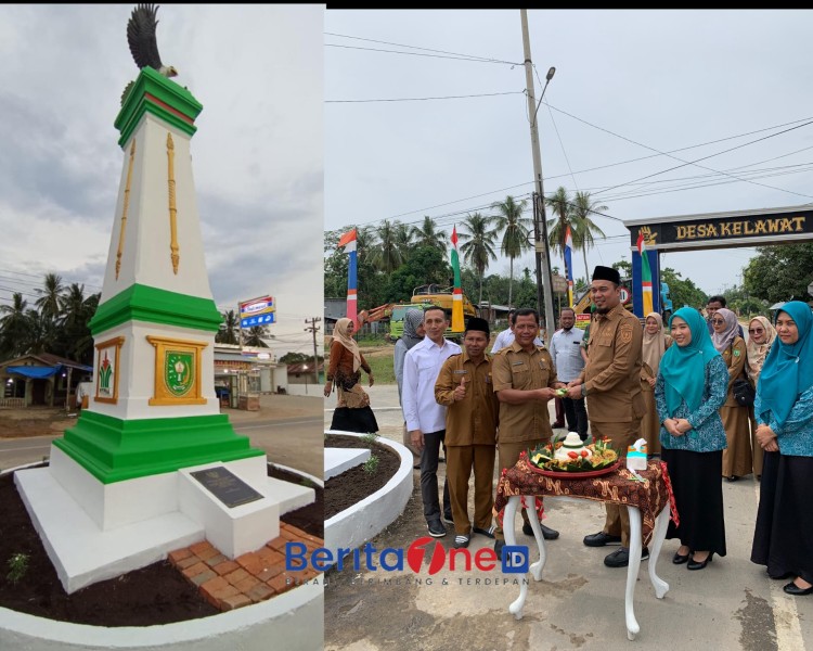 Peresmian Tugu Kelawat, Bupati Apresiasi Dukungan Masyarakat dalam Pembangunan