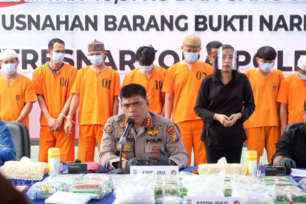 Amankan 17 Pelaku, Polda Riau Sita 48 Kg Sabu