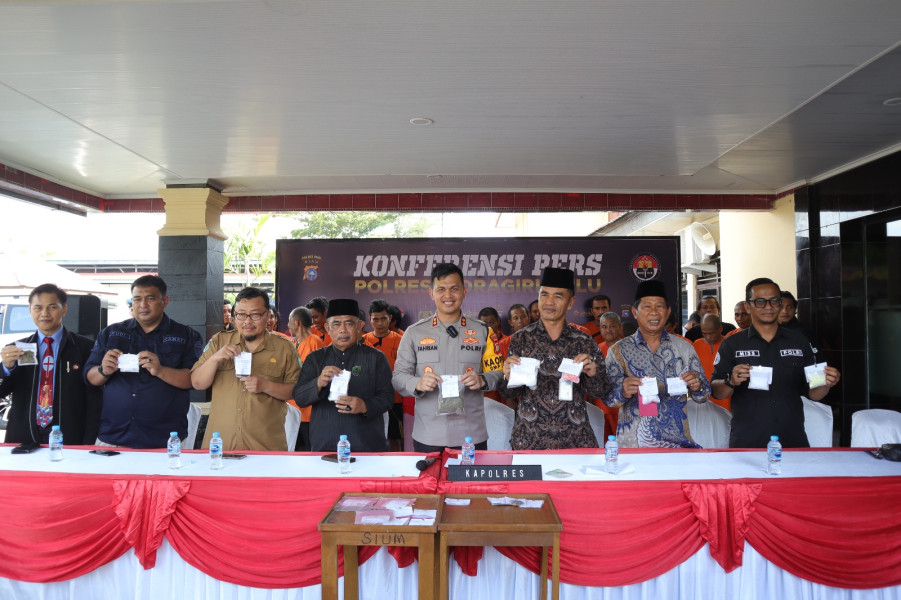 Polres Inhu Amankan 28 Tersangka Narkoba dalam Sebulan, Dukung Asta Cita Presiden