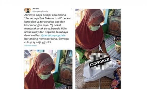 Kronologi Bayi 6 Bulan Meninggal Dunia Usai Diajak Naik Motor Tegal-Surabaya