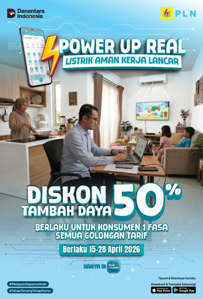 Tambah Daya Listrik Lebih Murah, PLN Hadirkan Promo 50% Lewat PLN Mobile