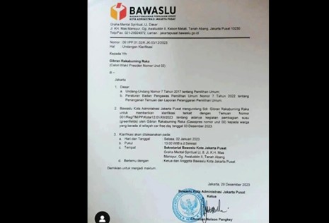 Buntut Bagi-bagi Susu di CFD, Besok Gibran Diperiksa Bawaslu Jakpus