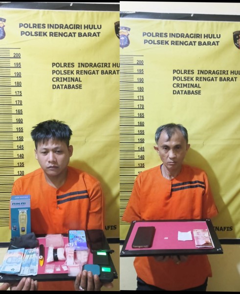 Dua Tersangka, Dua Lokasi, Satu Hari, Polsek Rengat Barat Bongkar Jaringan Sabu