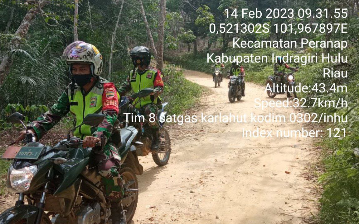 Personil 05 Peranap Laksanakan Patroli dan Sosialisasi Karhutla di Desa Pauh Ranap