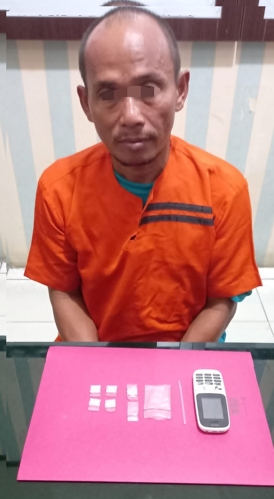 Pria Paruh Baya Pengedar Sabu Diringkus Polsek Rengat Barat