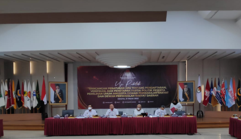 KPU Rencanakan Lakukan Pendaftaran Parpol Peserta Pemilu Mulai 1 Agustus 2022