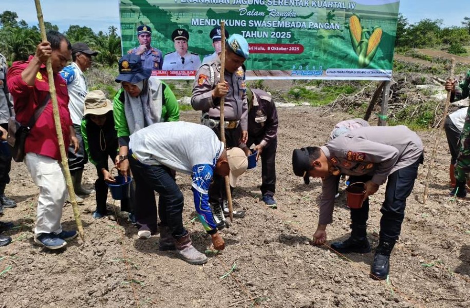 Langkah Strategis di Inhu, Desa Gumanti Dukung Swasembada Pangan Lewat Penanaman Jagung
