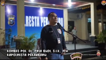 Tim Gabungan Polresta Pekanbaru Bergerak