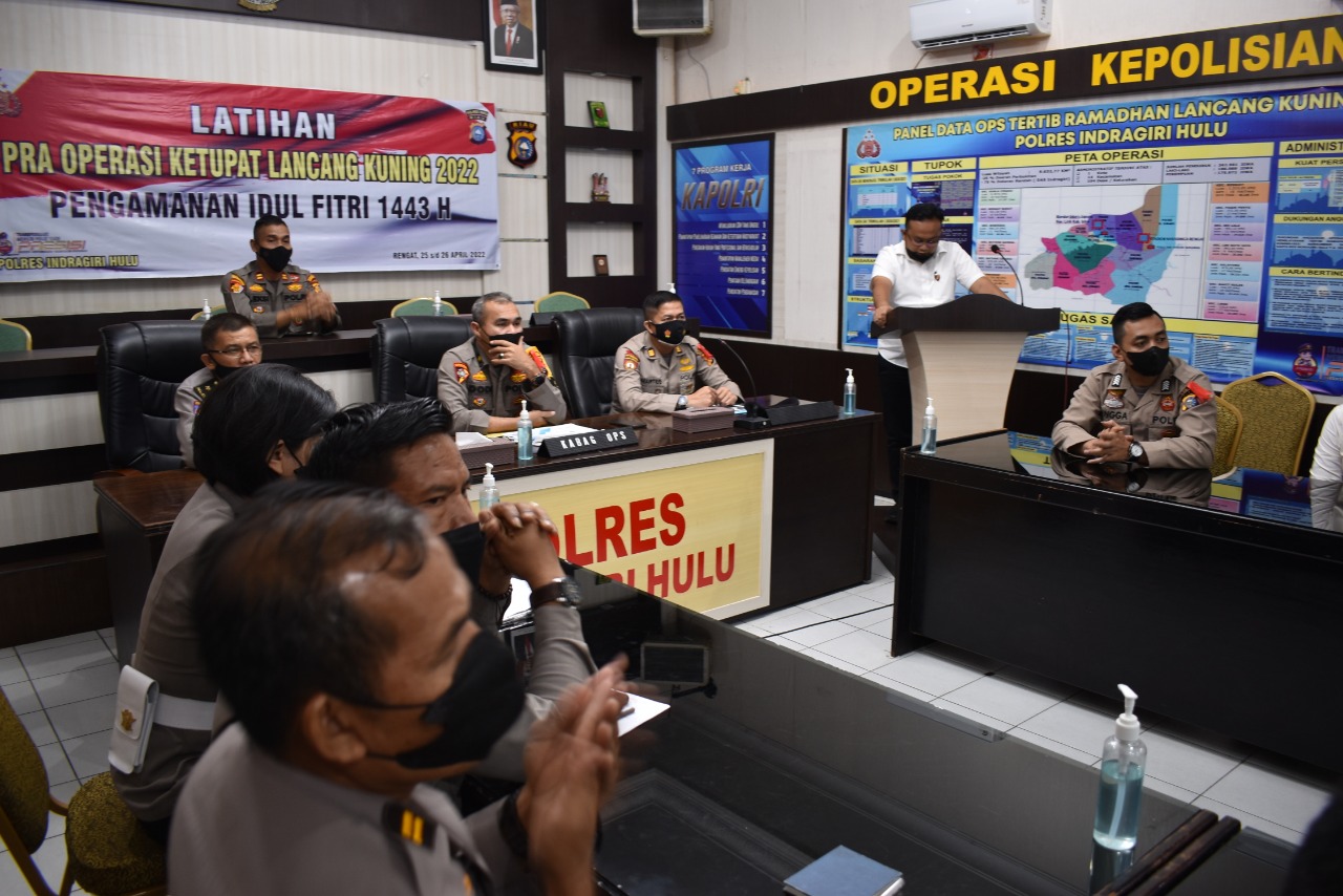 Polres Inhu Gelar Latihan Pra Ops Ketupat Lancang Kuning 2022 Selama 2 Hari