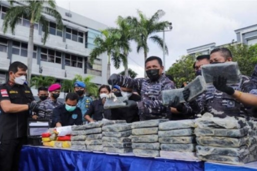 TNI AL Musnahkan 179 Kilogram Kokain Senilai Rp1,25 Triliun