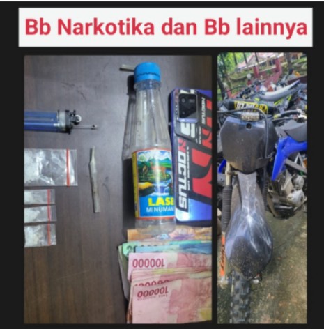 Dua Pengguna Di Balai Jaya Dibekuk Polres Rohil,Cari Aman Lokasinya Kebun Sawit