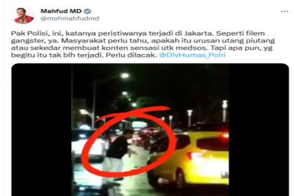 Aksi Arogan Fortuner Hajar Mobil Mungil Brio Viral, Mahfud MD: Seperti Film Gangster
