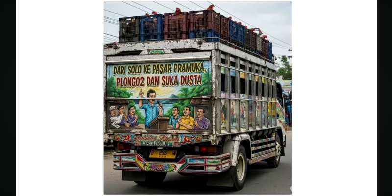Jokowi jadi Bahan Olok-olok Belakang Truk